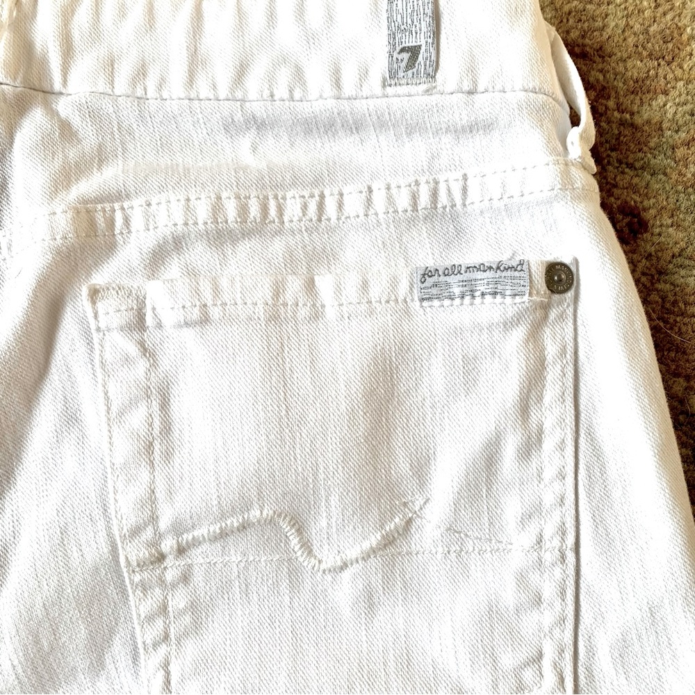 7 for all mankind capri Kimmie straightleg Perfect jean w frayed hem, size 30 - Picture 5 of 6